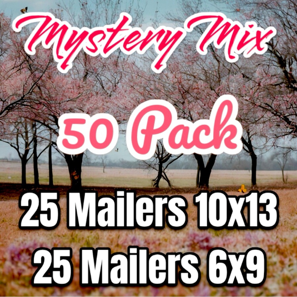 Mystery Mix 2 Sizes of Poly Mailers ~Bundle of 50